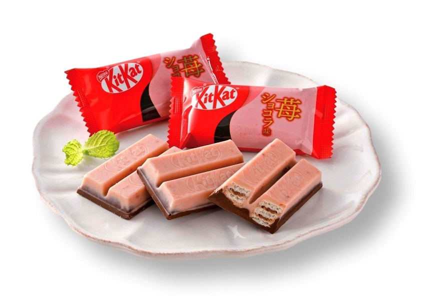 KitKat gusto fragole con cioccolato - Nestle' 104g. (9 pezzi)